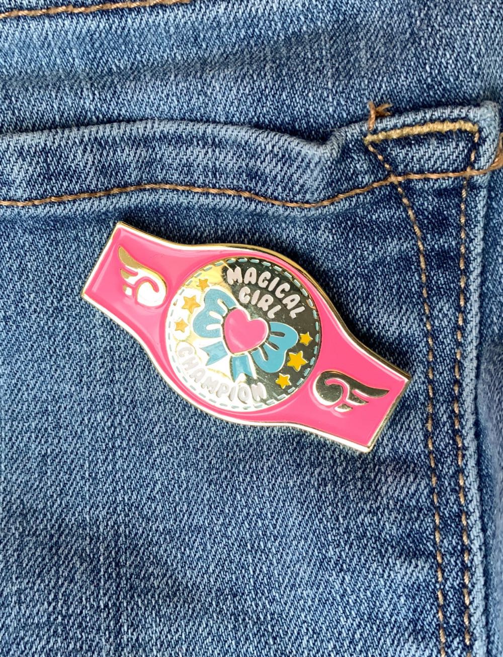 Magical Girl Championship Belt Pin - Enamel pin collectible - Main Image 2
