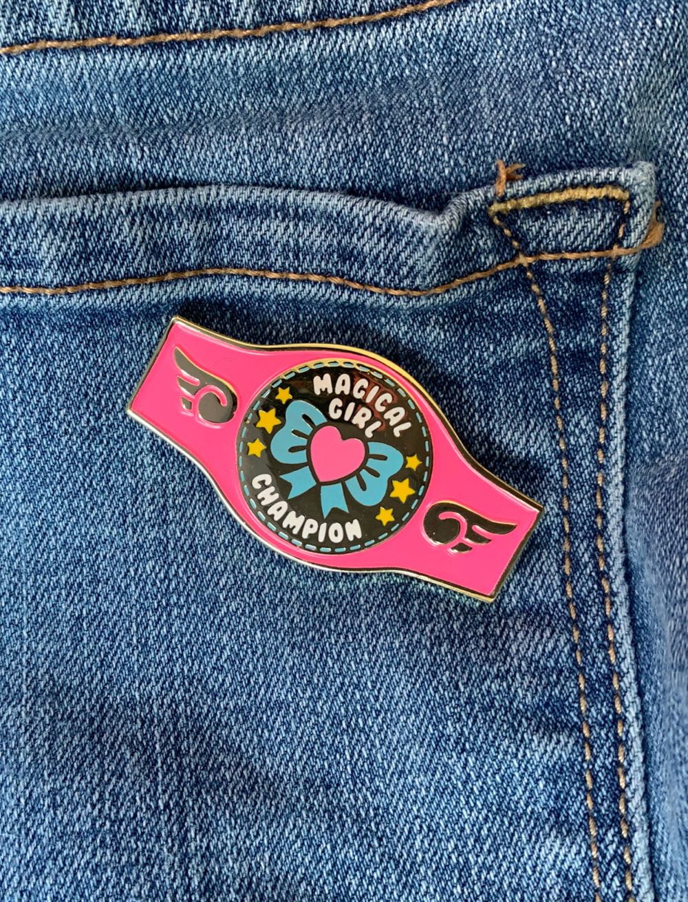 Magical Girl Championship Belt Pin - Enamel pin collectible - Main Image 3
