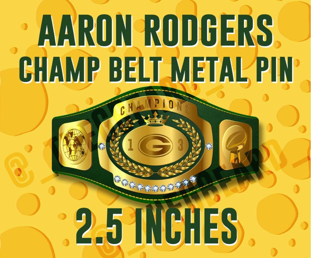 Aaron Rodgers Championship Belt Pin - Enamel pin collectible - Main Image 2