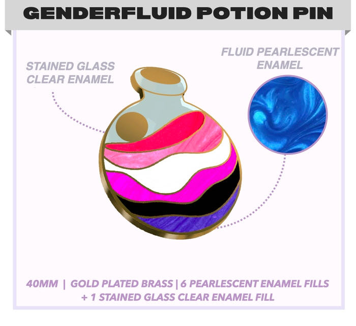 Genderfluid Potion  pin collectible - Main Image 2
