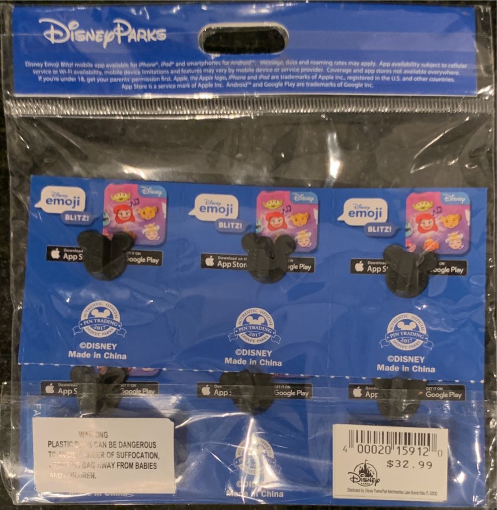 Emoji Set: White Rabbit / Cheshire Cat - Official Pin Trading pin collectible [Barcode 400020159120] - Main Image 2