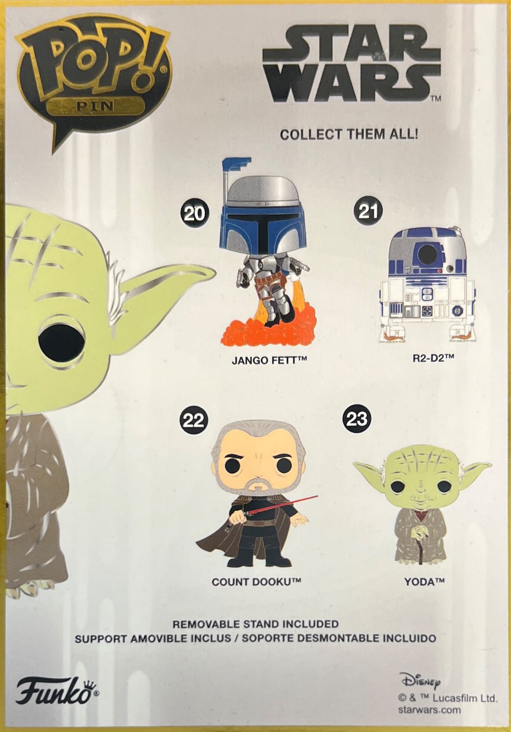 Pop! Star Wars: Yoda - Funko Pop! Pin pin collectible [Barcode 671803399174] - Main Image 2