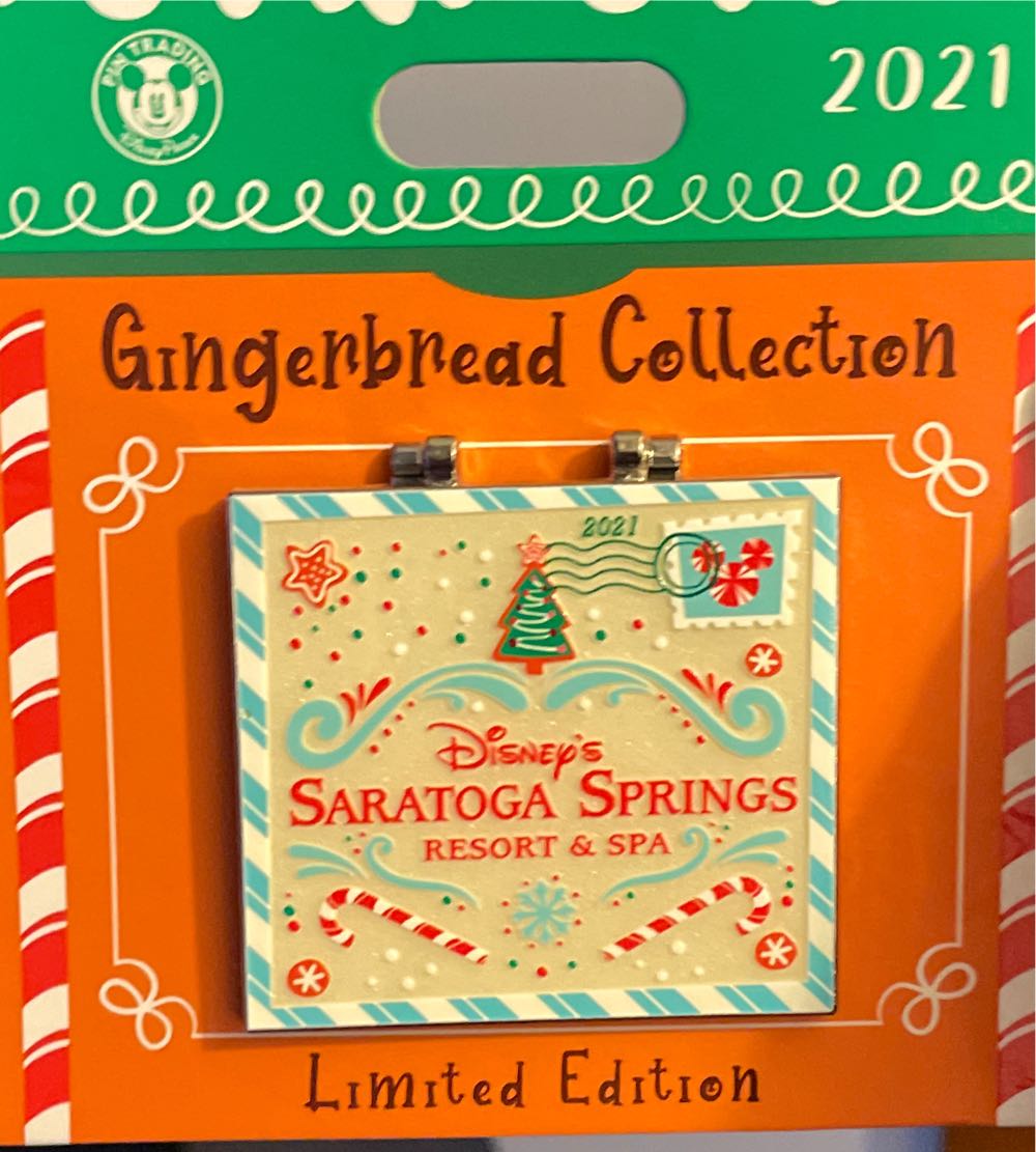 2021 Saratoga springs Gingerbread - Limited Edition pin collectible [Barcode 400943064693] - Main Image 2
