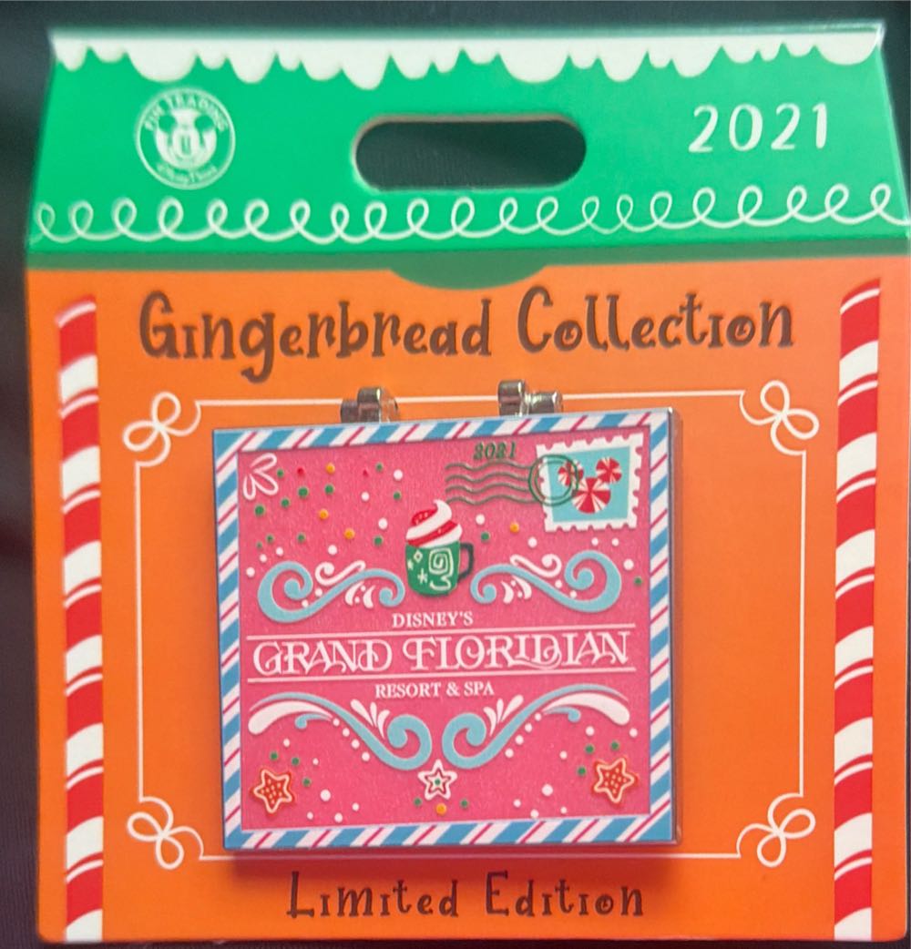 2021 Grand Floridian Gingerbread - Disney Pin Resorts/Rides Purchased pin collectible [Barcode 400942916818] - Main Image 3