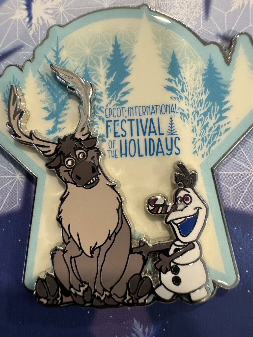 2021 Festival Of the Holidays , Frozen, Sven And Olaf - Festivals pin collectible [Barcode 400942565184] - Main Image 2