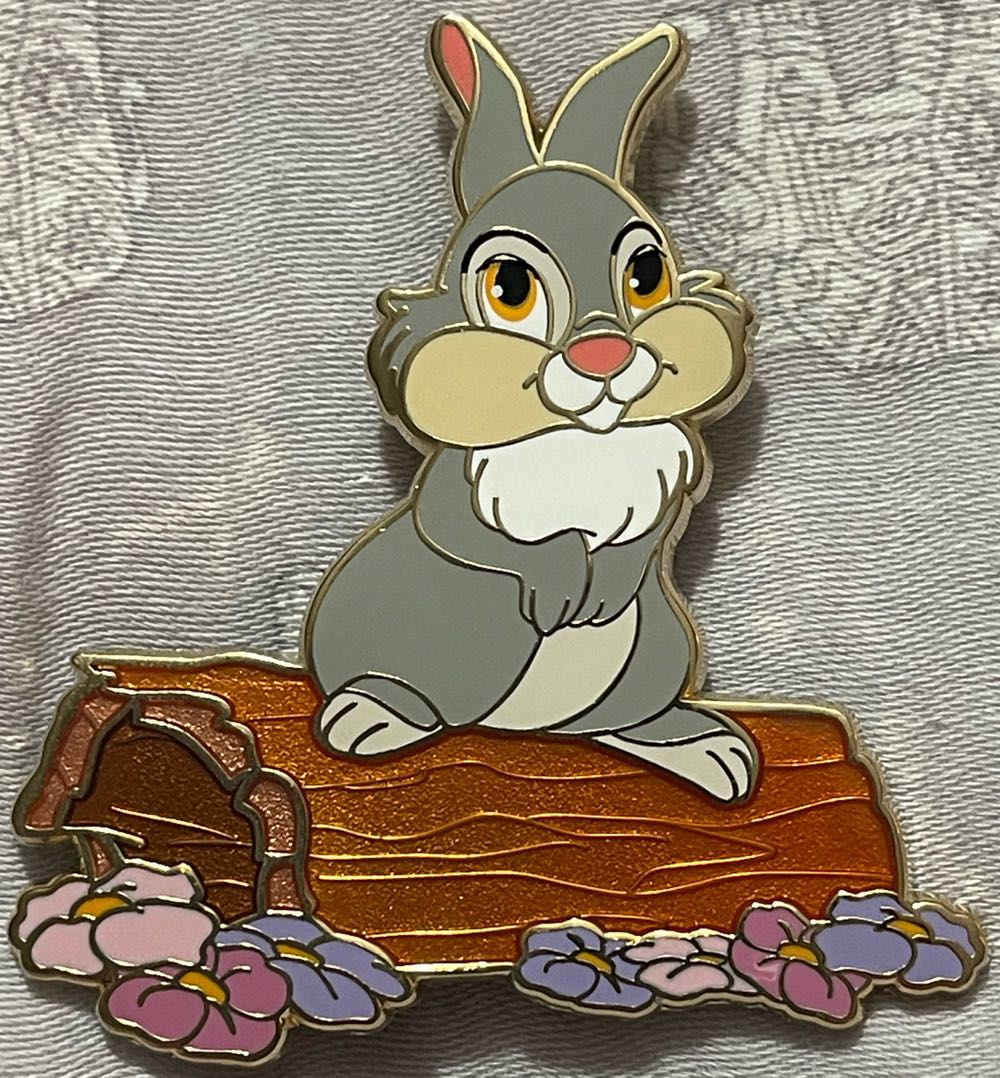 Thumper On Log - FANTASY (MadameCatsPurr) A Patreon Pin Club Exclusive Limited Edition Disney Pin - Fantasy pin collectible - Main Image 3
