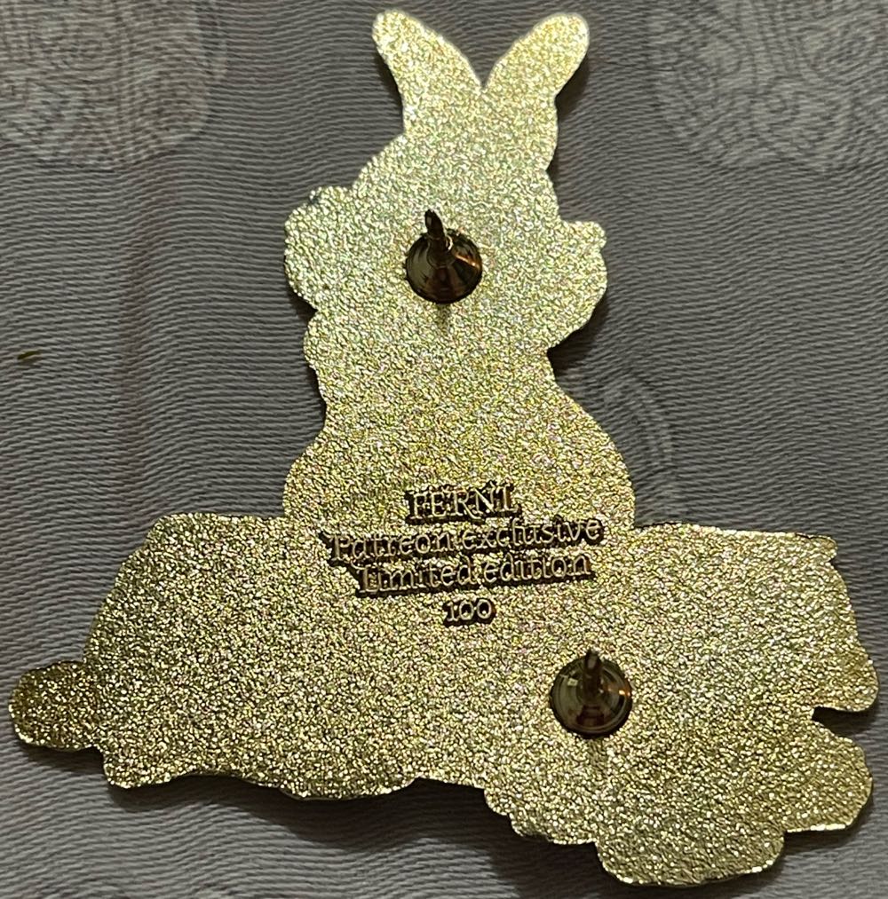 Thumper On Log - FANTASY (MadameCatsPurr) A Patreon Pin Club Exclusive Limited Edition Disney Pin - Fantasy pin collectible - Main Image 4