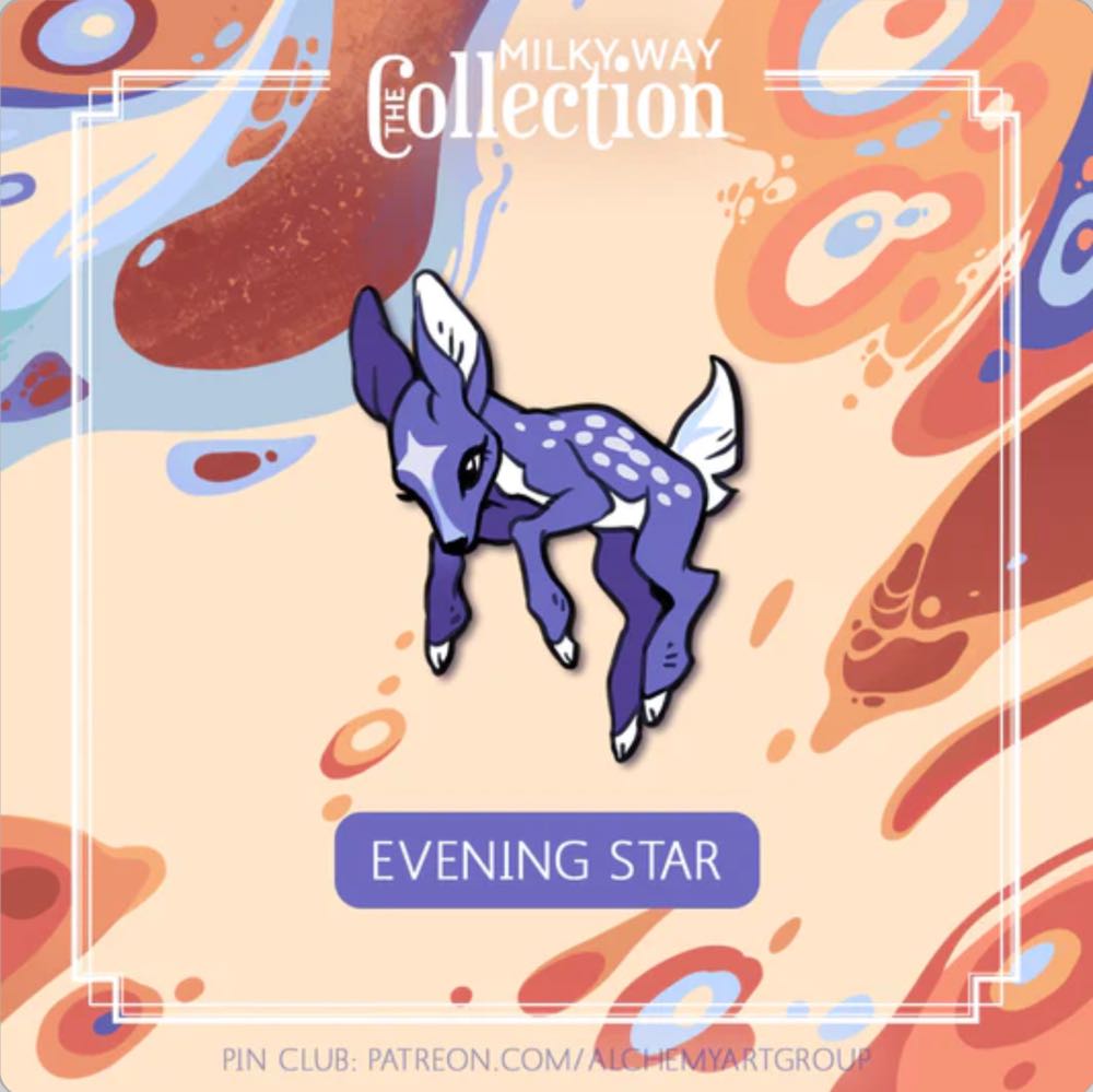 Milky Way Collection - Evening Star Venus - Hard Enamel And Screenprint pin collectible - Main Image 3