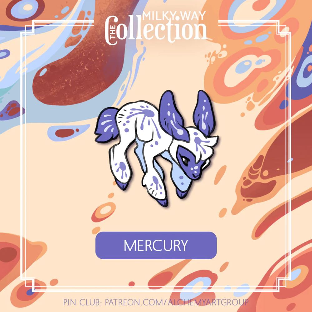 Milky Way Collection - Mercury - Hard Enamel And Screenprint pin collectible - Main Image 3