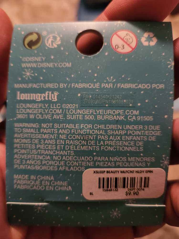 Maleficent Holiday Ornament - Loungefly pin collectible [Barcode 15848132] - Main Image 2