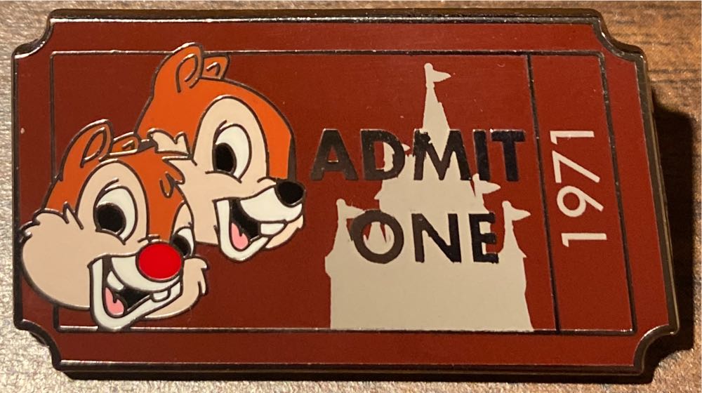 Admit One At 1971 Chip And Dale  pin collectible - Main Image 1