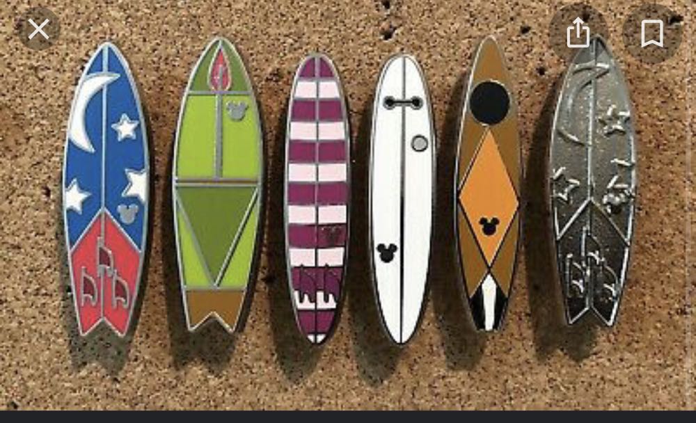 Disney: 2018 Surfboard Collection  pin collectible - Main Image 2