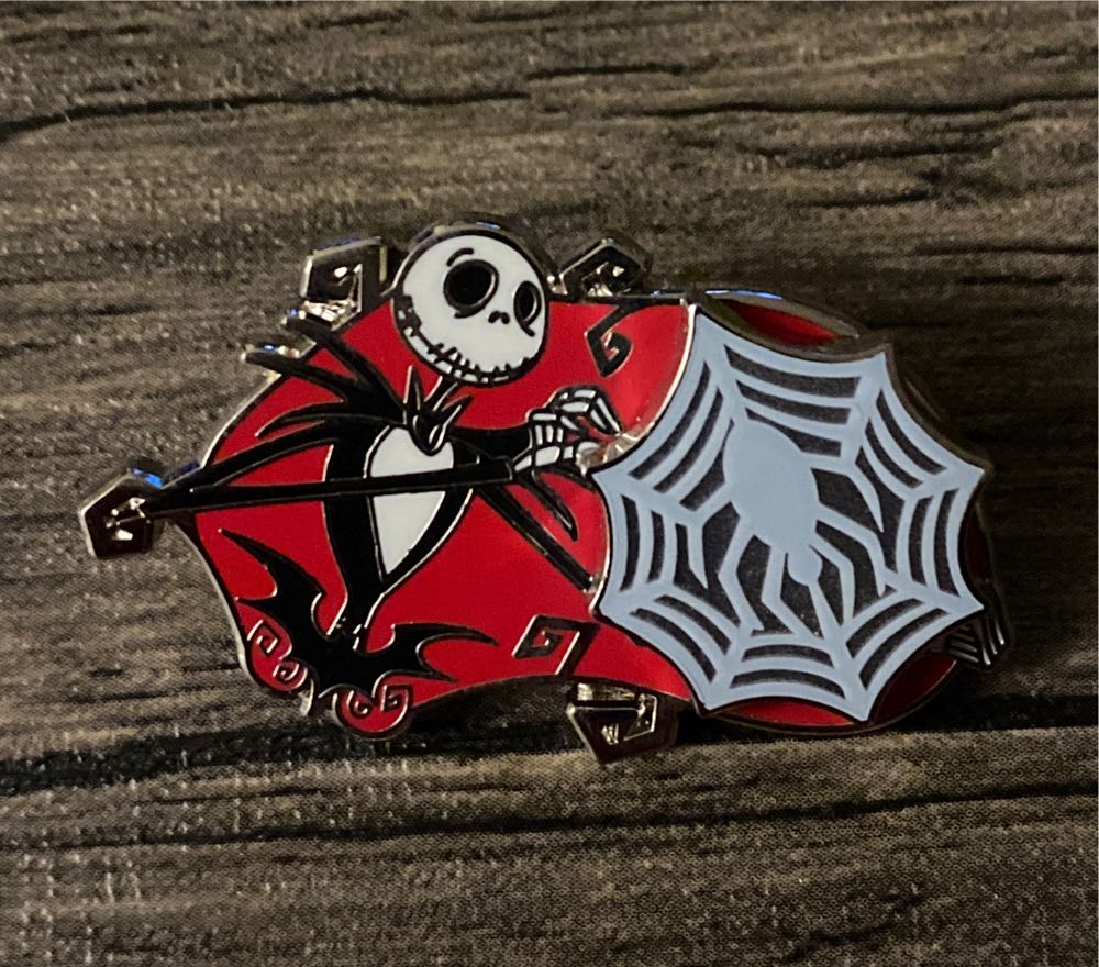 Jack Skellington Spiderweb Snowflake Spinner  pin collectible - Main Image 1