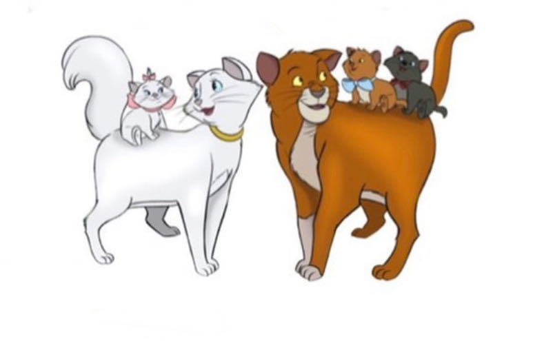 O’Malley With Berlioz And Toulouse “Piggyback Rides” Series - FANTASY (FlightsOFancyFantasyPins) Disney Pin - Fantasy pin collectible - Main Image 3