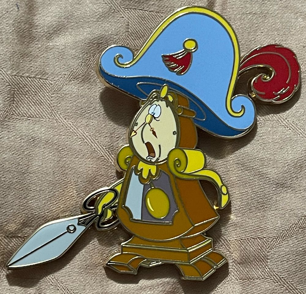 Cogsworth With Hat And Scissors - Disneyland Paris Pin - Rack pin collectible - Main Image 3