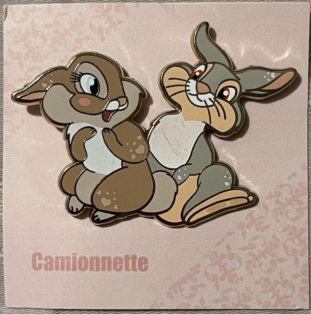 Thumper And Miss Bunny - FANTASY (CamiOnnette_Shop) SCRATCHED Disney Pin - Fantasy pin collectible - Main Image 2