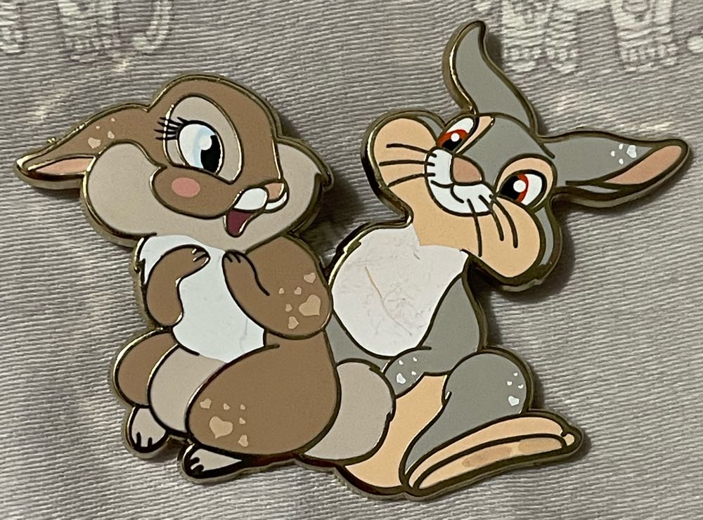 Thumper And Miss Bunny - FANTASY (CamiOnnette_Shop) SCRATCHED Disney Pin - Fantasy pin collectible - Main Image 3