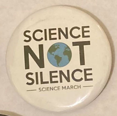 Science Not Silence Science March - Button pin collectible - Main Image 1