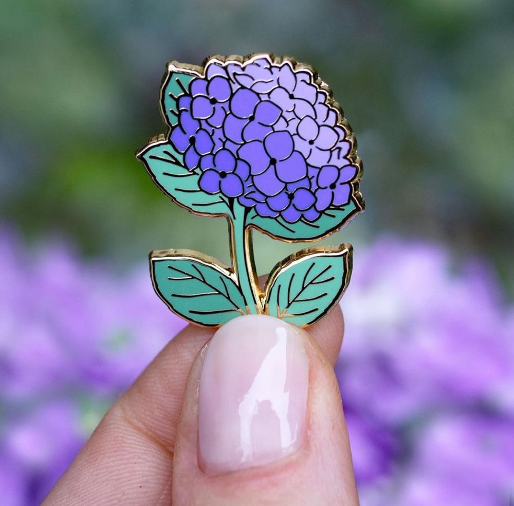 Hydrangea - Enamel Pin pin collectible - Main Image 2