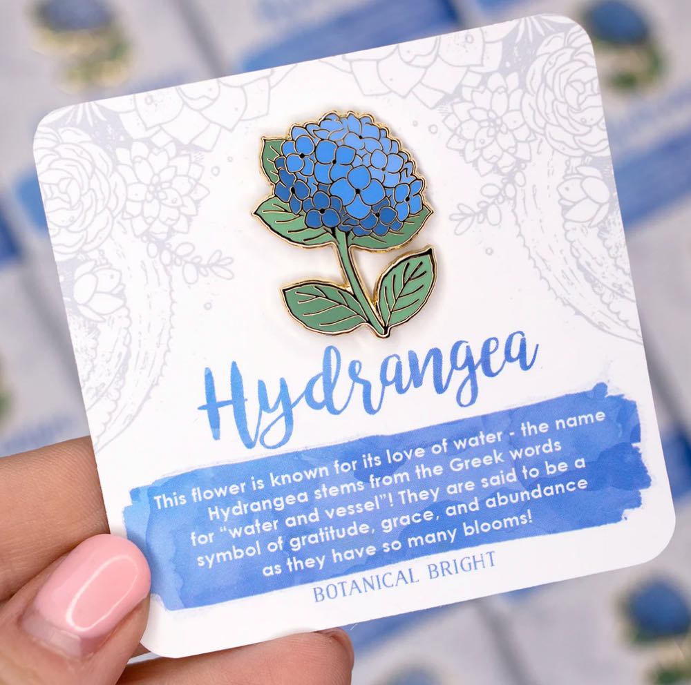 Hydrangea - Enamel Pin pin collectible - Main Image 4