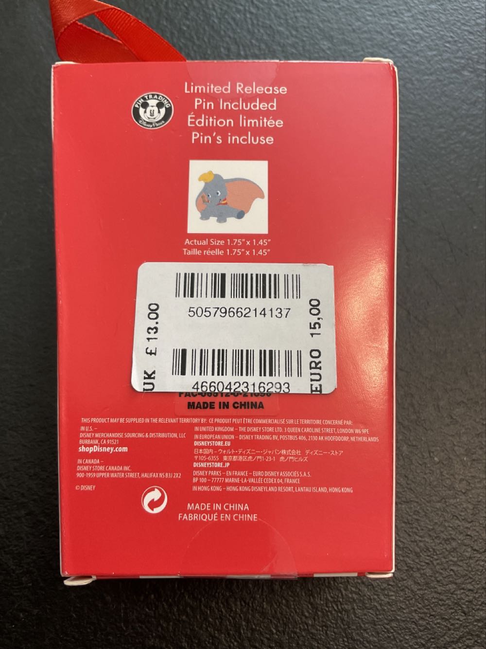 Dumbo - In Popcorn Box - Ltd Release  pin collectible - Main Image 2