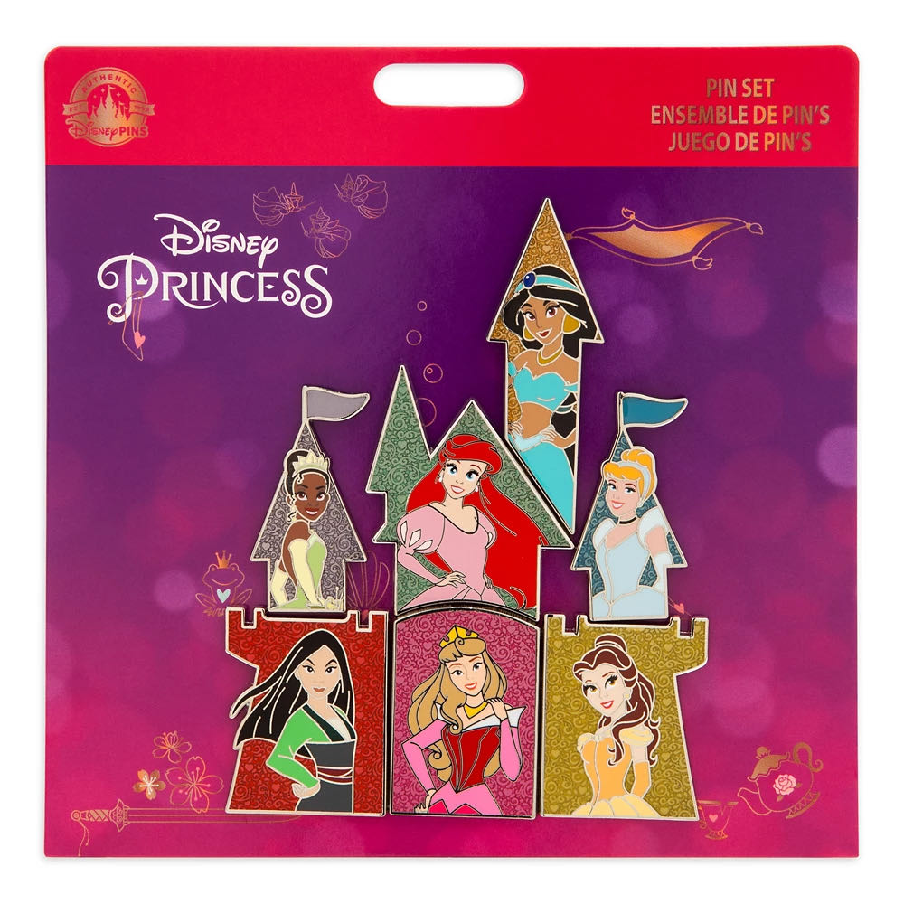 Disney Princess Fantasyland Castle Pin Set - Metal (zinc alloy) / enamel pin collectible [Barcode 465051971240] - Main Image 2