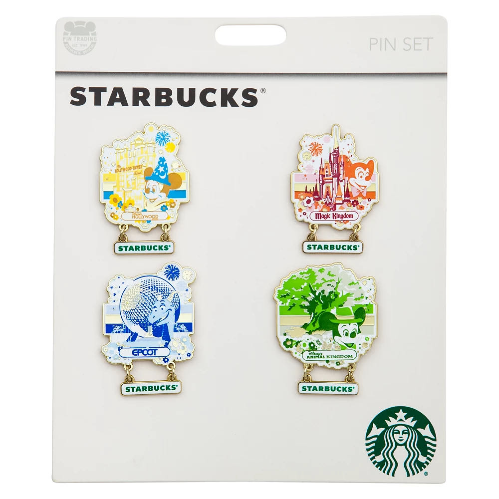 Starbucks Dangler Pin Set – Walt Disney World - Metal (zinc alloy) / enamel pin collectible [Barcode 465055492420] - Main Image 2