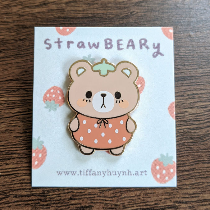 StrawBeary - Enamel pin collectible - Main Image 2