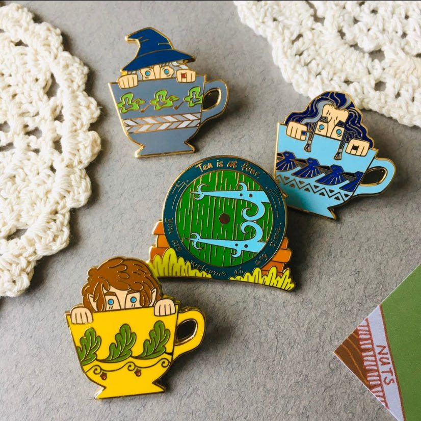 LOTR - The Hobbit Tea Cups - Enamel pin collectible - Main Image 1