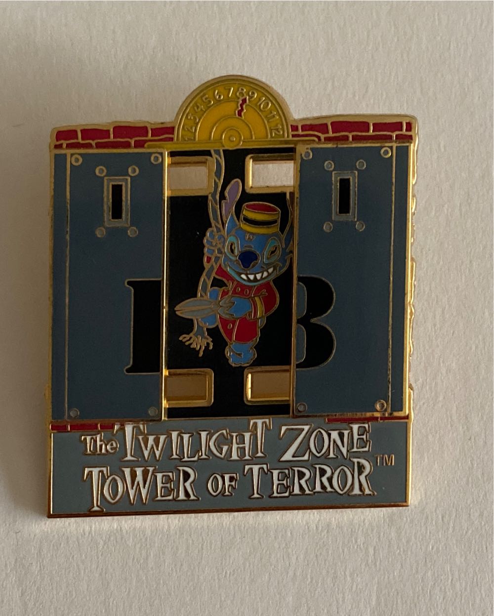 The Twilight Zone Tower Of Terror Elevator Slider Stitch  pin collectible - Main Image 2