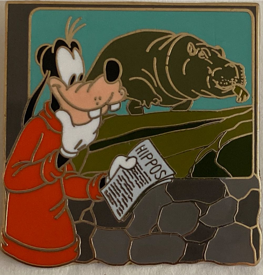 Animal Kingdom Goofy With Hippo  pin collectible - Main Image 1