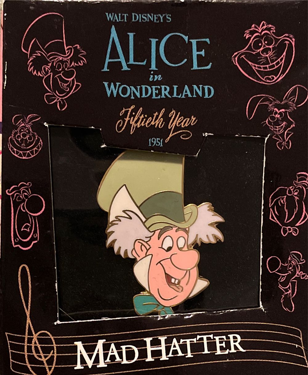 Alice In Wonderland 50th Mad Hatter  pin collectible [Barcode 407019765973] - Main Image 1