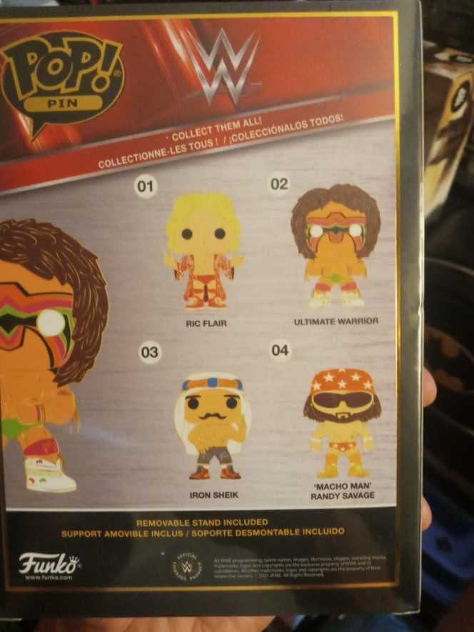 Funko Pop Pins: Wwe The Ultimate Warrior Multicolor  pin collectible [Barcode 671803375161] - Main Image 3