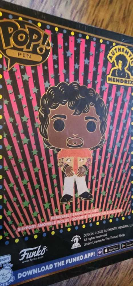 Funko Pop Pin Jimi Hendrix Se Walmart Exclusive Sg Picclick  pin collectible [Barcode 671803428652] - Main Image 2