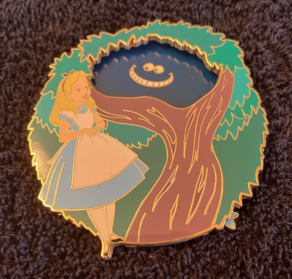 Alice & Cheshire Cat (disappearing in window) - Disney Auctions Exclusive pin collectible - Main Image 2