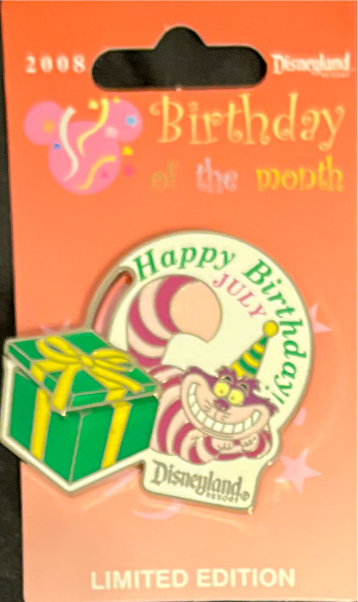 Disney Pins ”happy Birthday! July ” Cheshire Cat Walt Disney - Official Pin Trading pin collectible [Barcode 400014190436] - Main Image 2