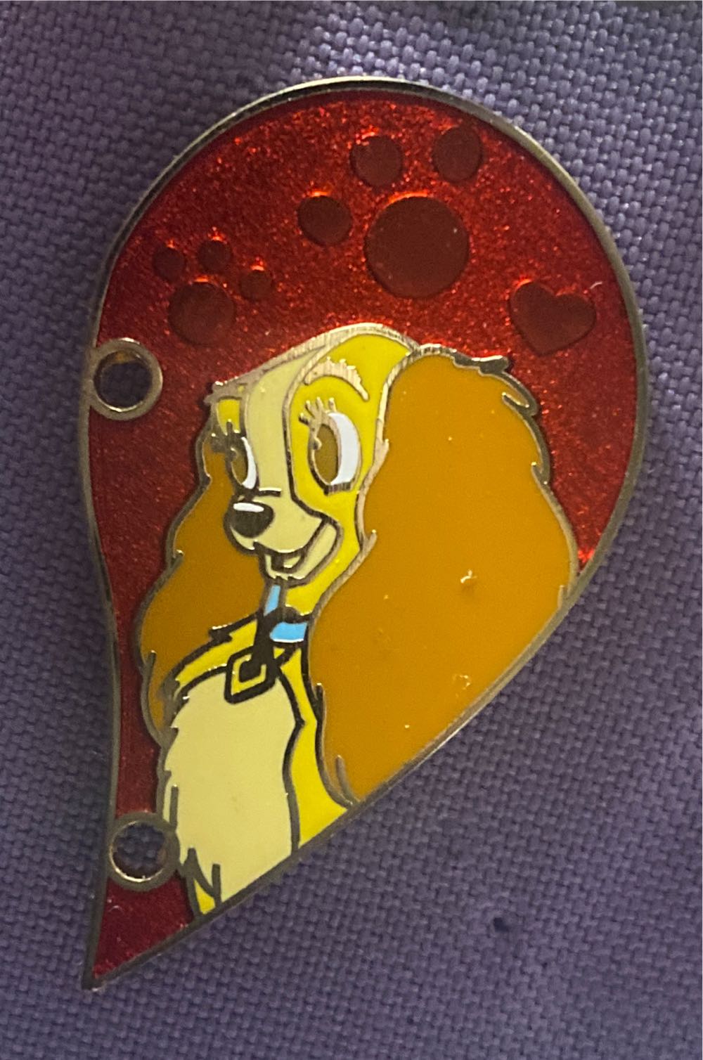 Lady And The Tramp Heart - Disney Pin Trading - Purchased pin collectible - Main Image 2
