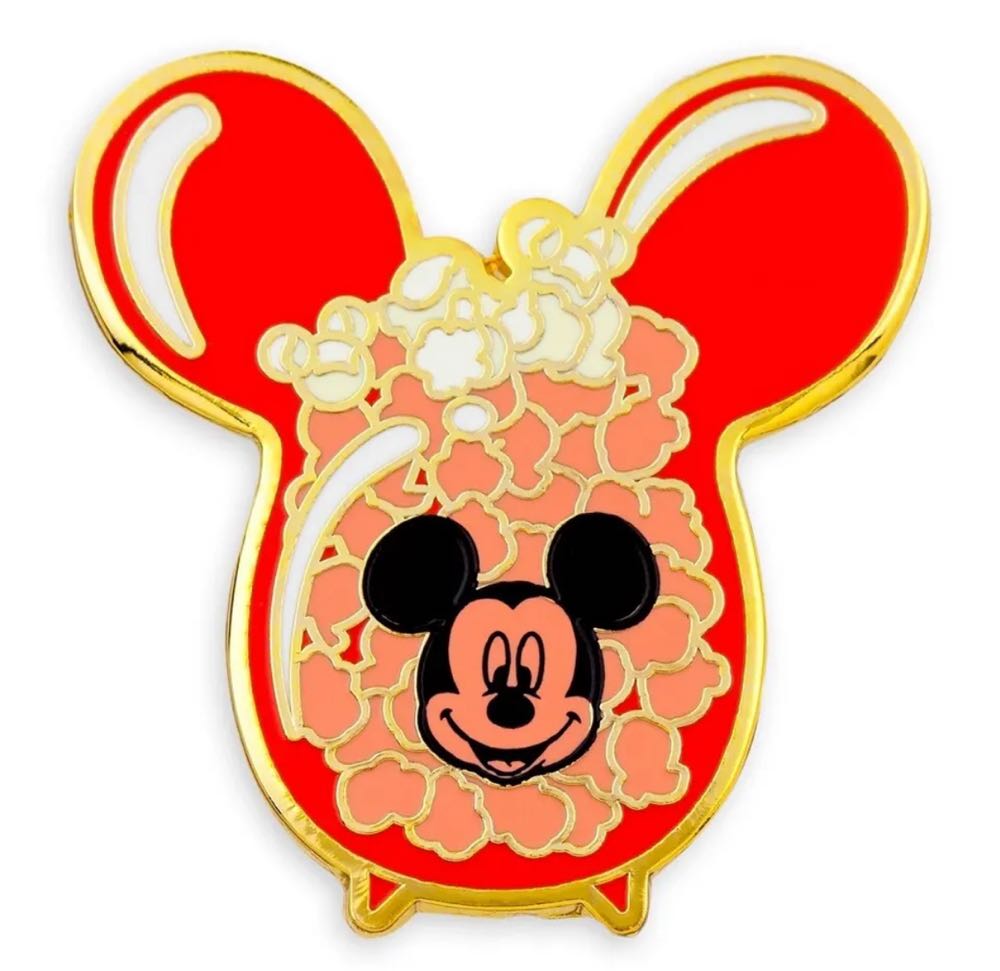 Mickey and Minnie Mouse Popcorn Flair Pin Set - Metal, Enamel pin collectible [Barcode 465056455868] - Main Image 2