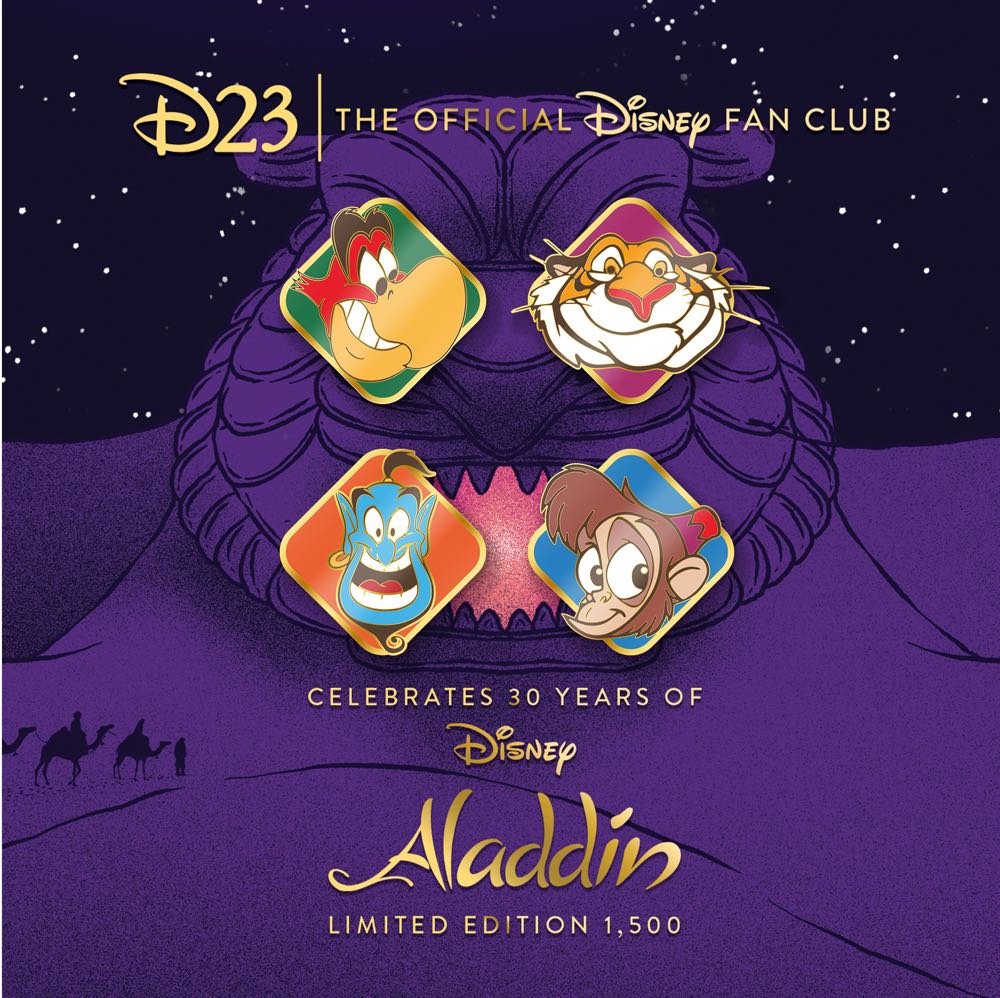 D23 Exclusive - Aladdin 30th Anniversary Pin Set - Enamel Pin pin collectible - Main Image 2