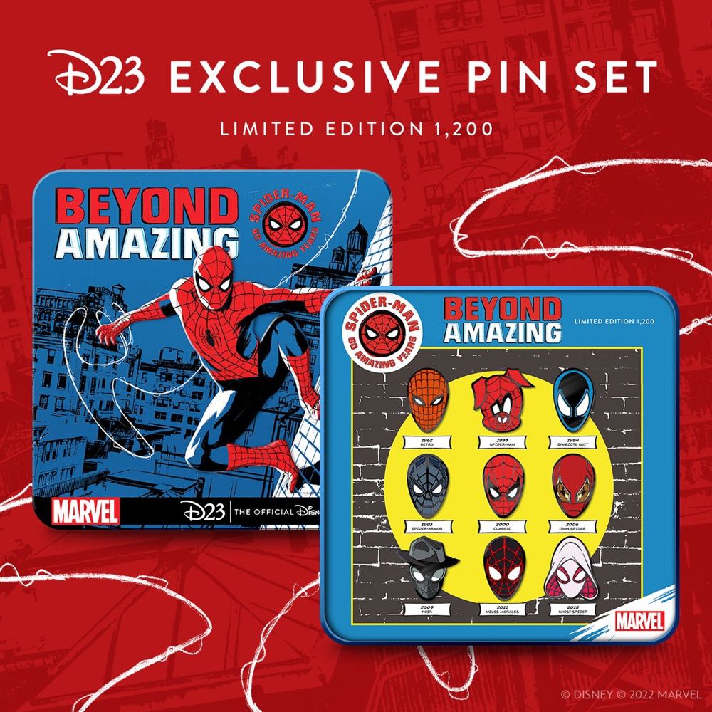 D23 Exclusive - Spider-Man 60th Anniversary Pin Set - Enamel Pin pin collectible - Main Image 4