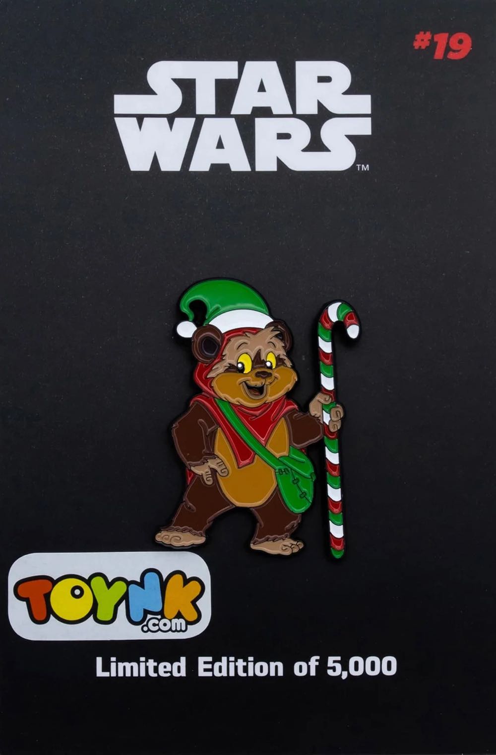 Star Wars Holiday Ewok Wicket (TOYNK.com Exclusive) - Enamel Pin pin collectible [Barcode 840282612030] - Main Image 2
