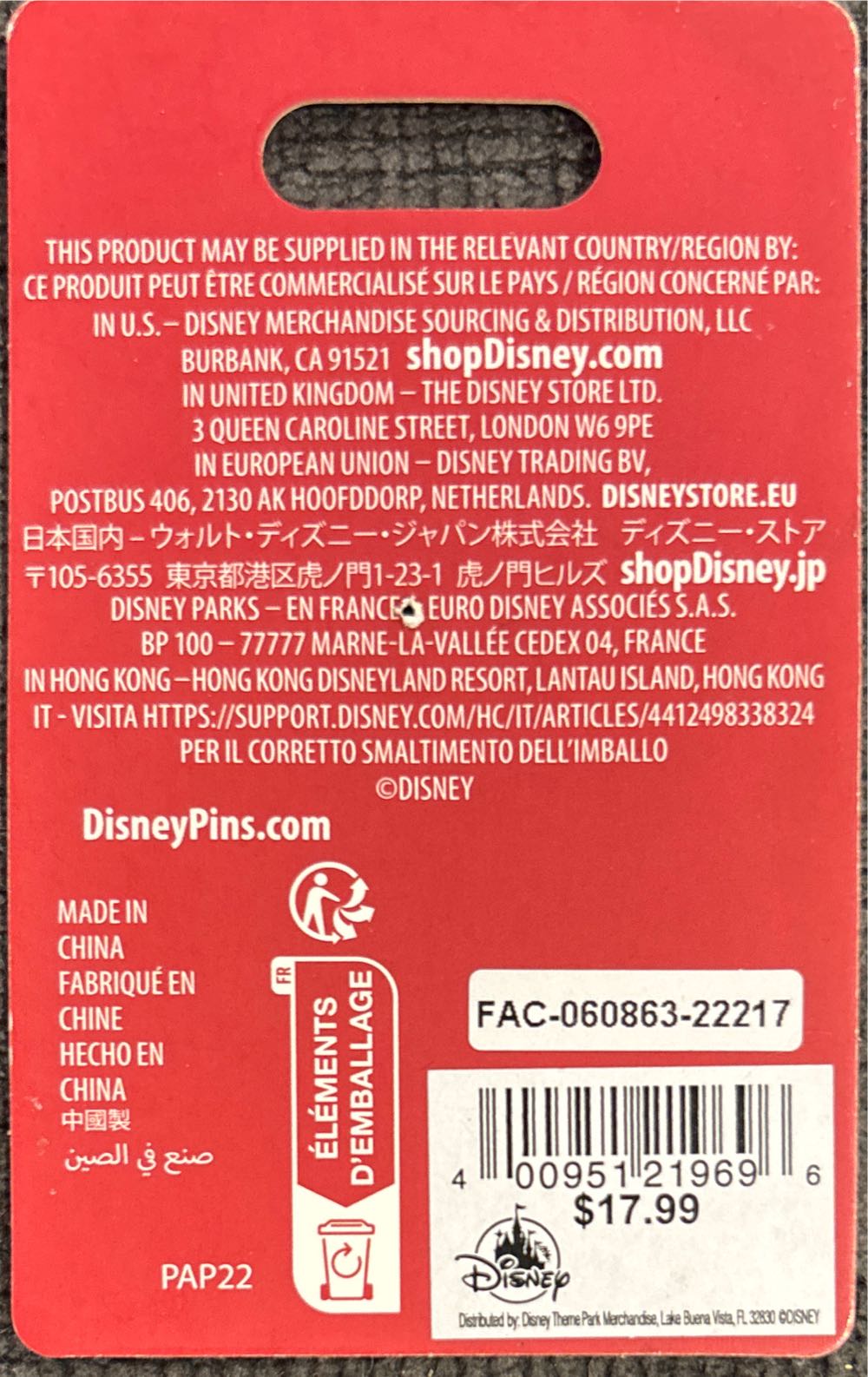 Muppet’s Christmas Carol 30th Anniversary 2022 - Disney pin collectible [Barcode 400951219696] - Main Image 4