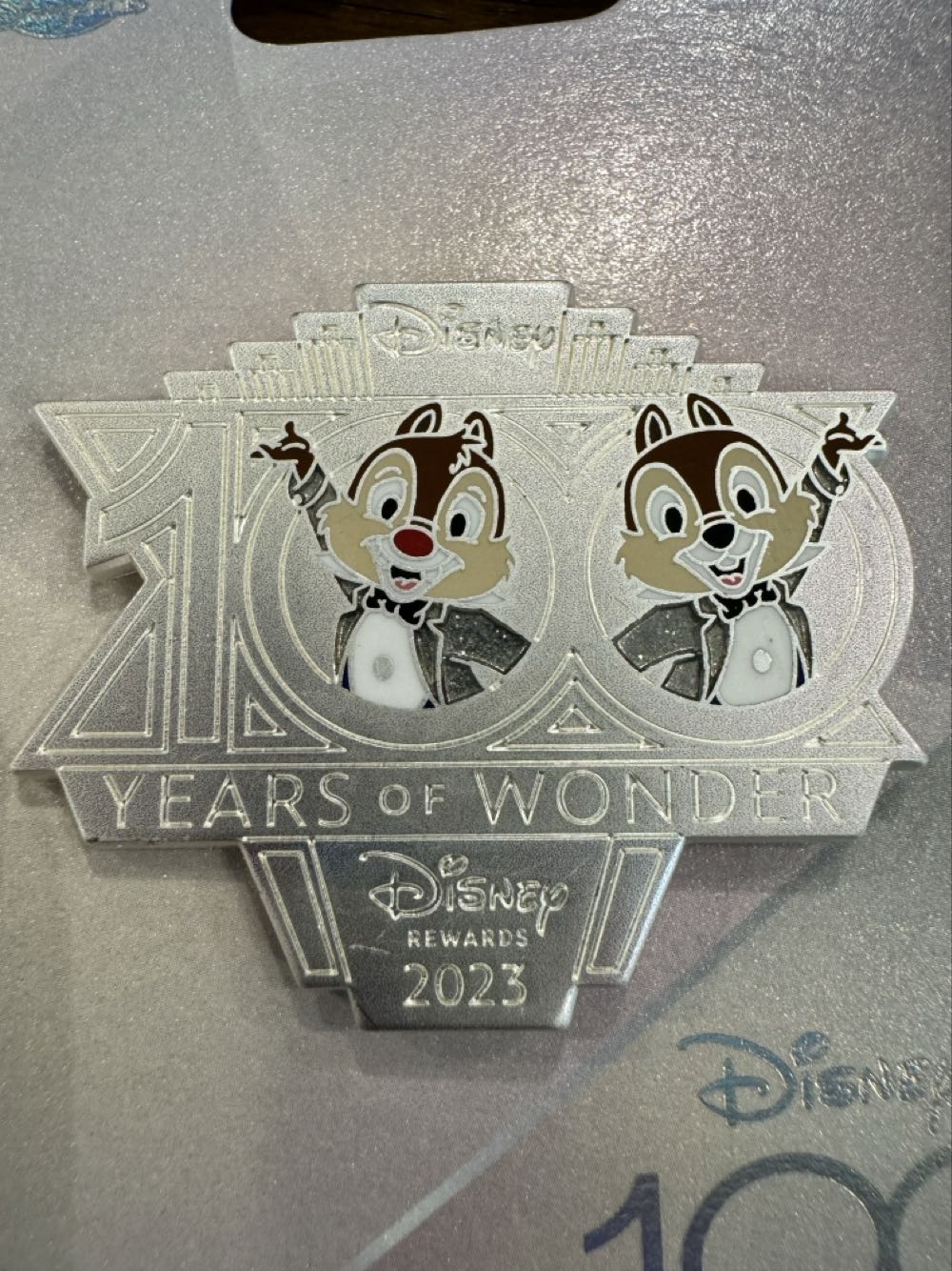 Disney 100 Celebration Chip N Dale, Visa Rewards - Limited Release pin collectible [Barcode 400954069151] - Main Image 2
