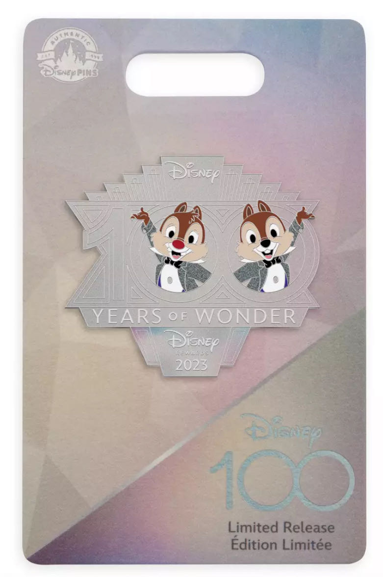 2023 - Disney 100 Platinum Celebration - Disney Visa Rewards 2023 - 100 Years of Wonder - Chip ‘n Dale - Uncommon pin collectible [Barcode 465054125985] - Main Image 2