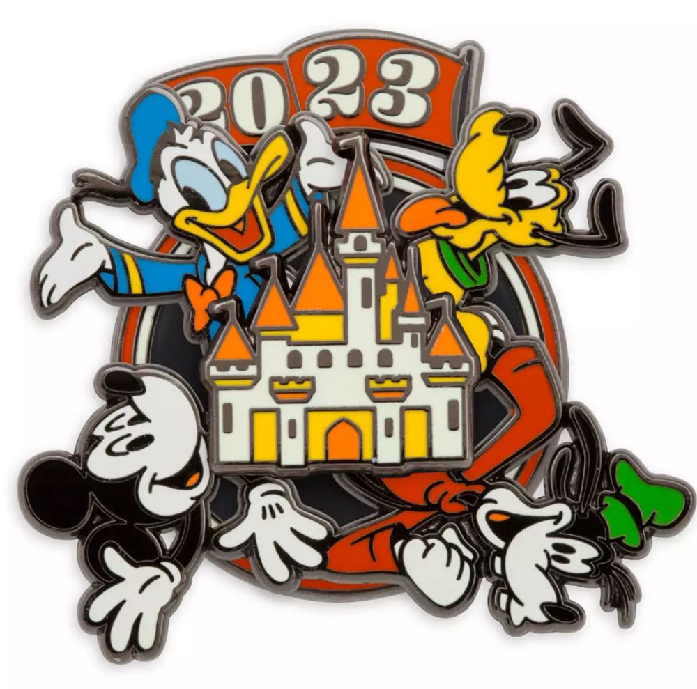 Disney Parks 2023 Mickey Mouse and Friends Spinner Pin - Metal, Enamel pin collectible [Barcode 465053551280] - Main Image 2
