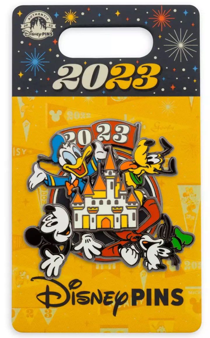 Disney Parks 2023 Mickey Mouse and Friends Spinner Pin - Metal, Enamel pin collectible [Barcode 465053551280] - Main Image 3
