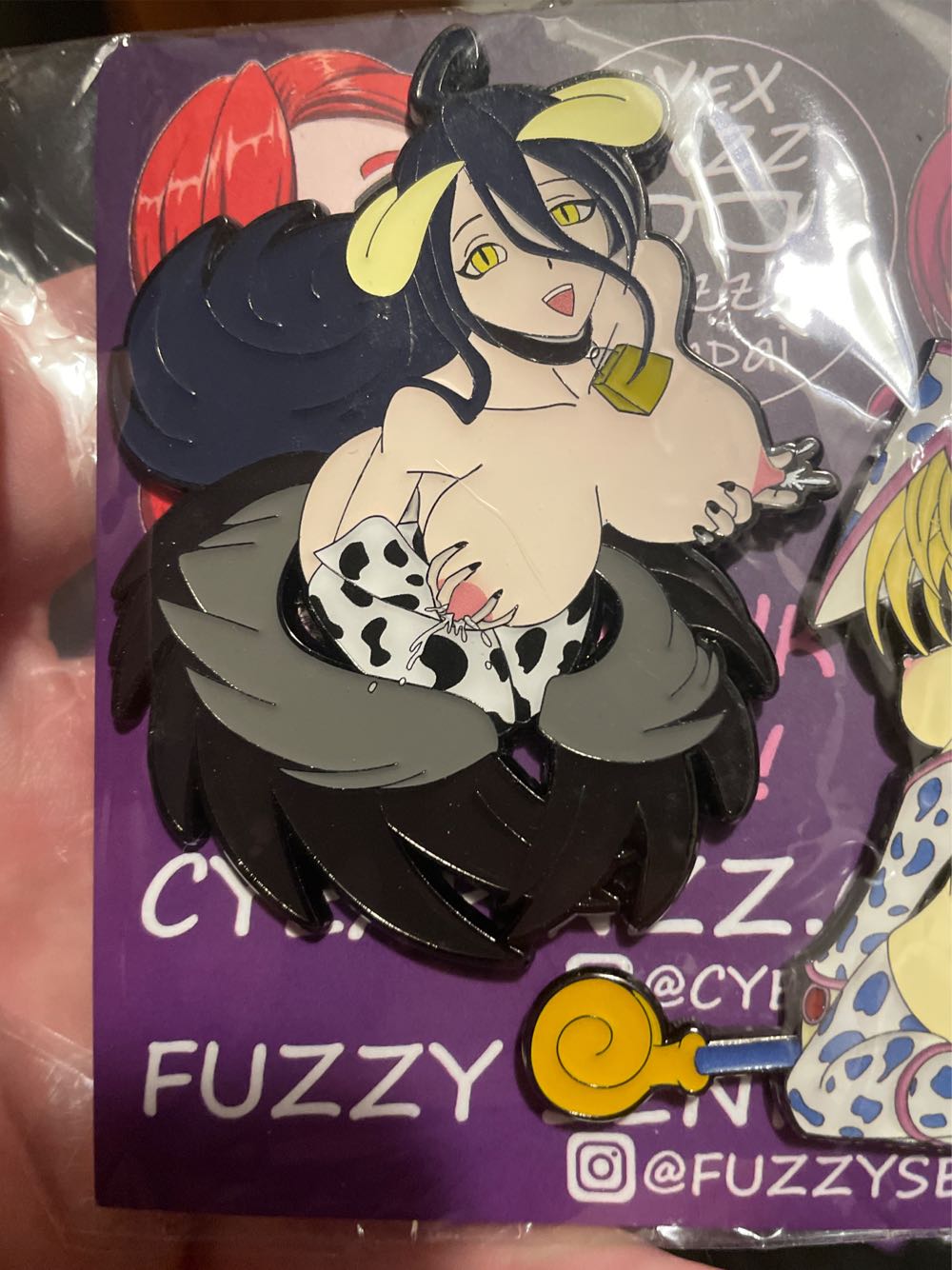 Cow Girl Lusty Demon - Soft Enamel Epoxy Coating pin collectible - Main Image 3
