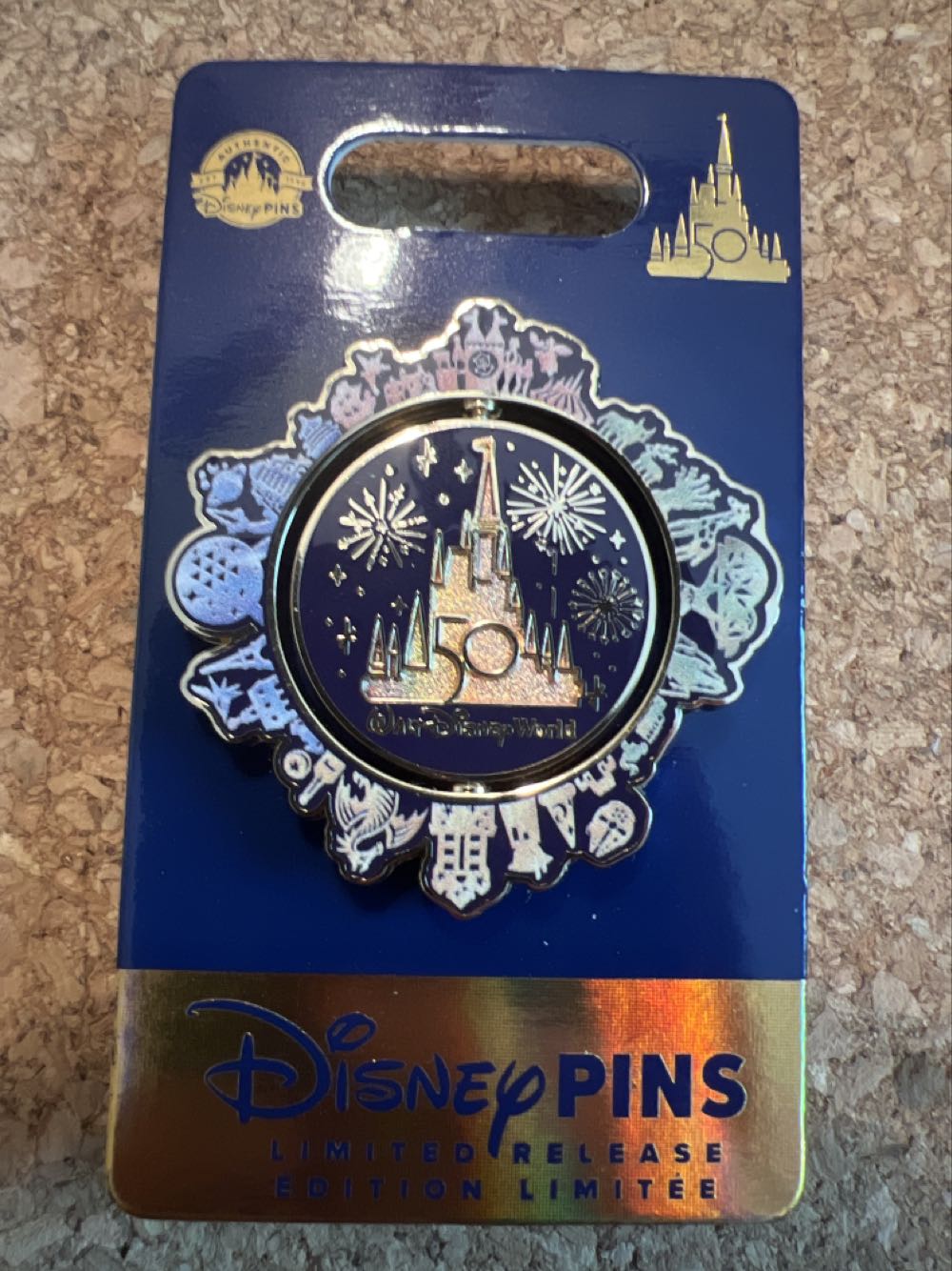 Mickey 50th Spinner Pin - Limited Release pin collectible [Barcode 400953767850] - Main Image 2