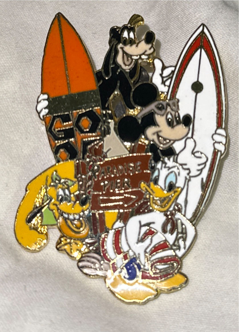 DCA Paradise Pier Surfboards  pin collectible - Main Image 1