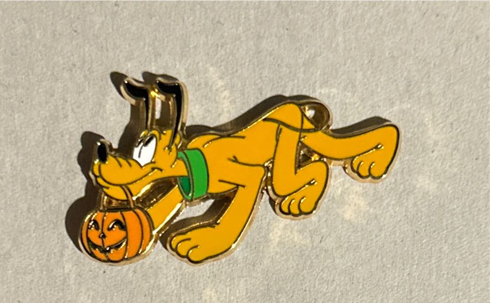 Halloween Pluto With Pumpkin  pin collectible - Main Image 1